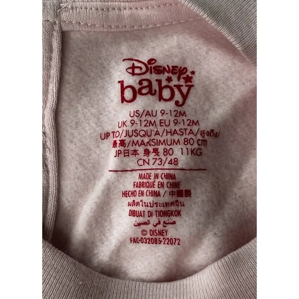 New DISNEY Store Baby Minnie Mouse Pink Red Dress Infant 9-12 Months 2 Piece Set